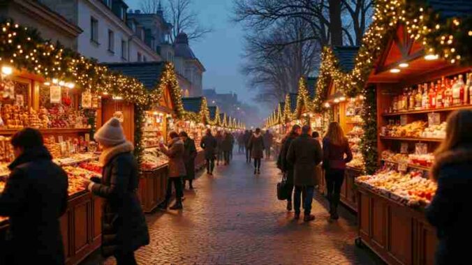 European Christmas river cruises offer festive market experiences, Concept art for illustrative purpose, tags: und festliche - Monok